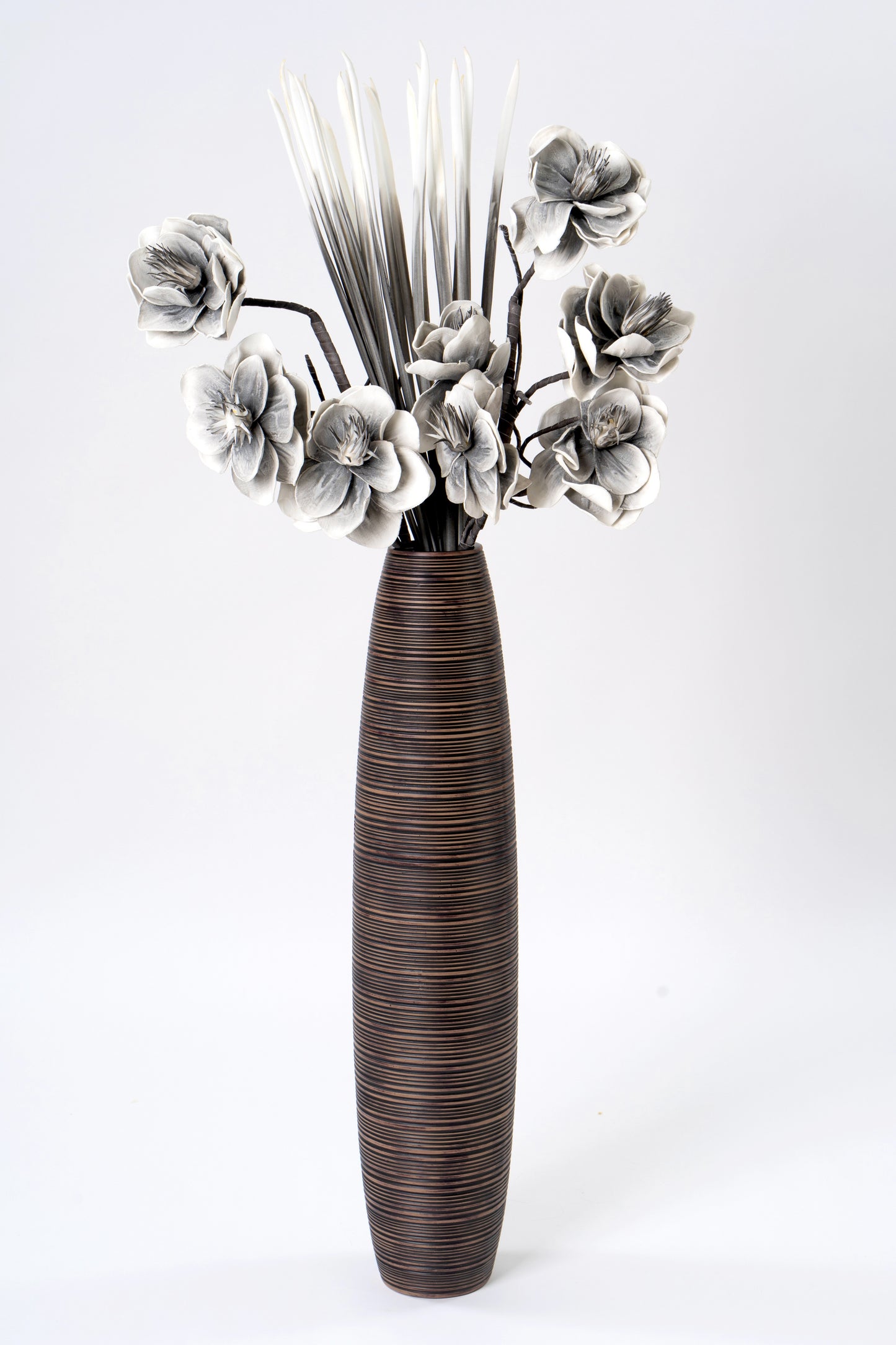 Large Resin Floor Vase – Stylish Waterproof Vase for Fresh & Dried Flowers, brown, 34 inches