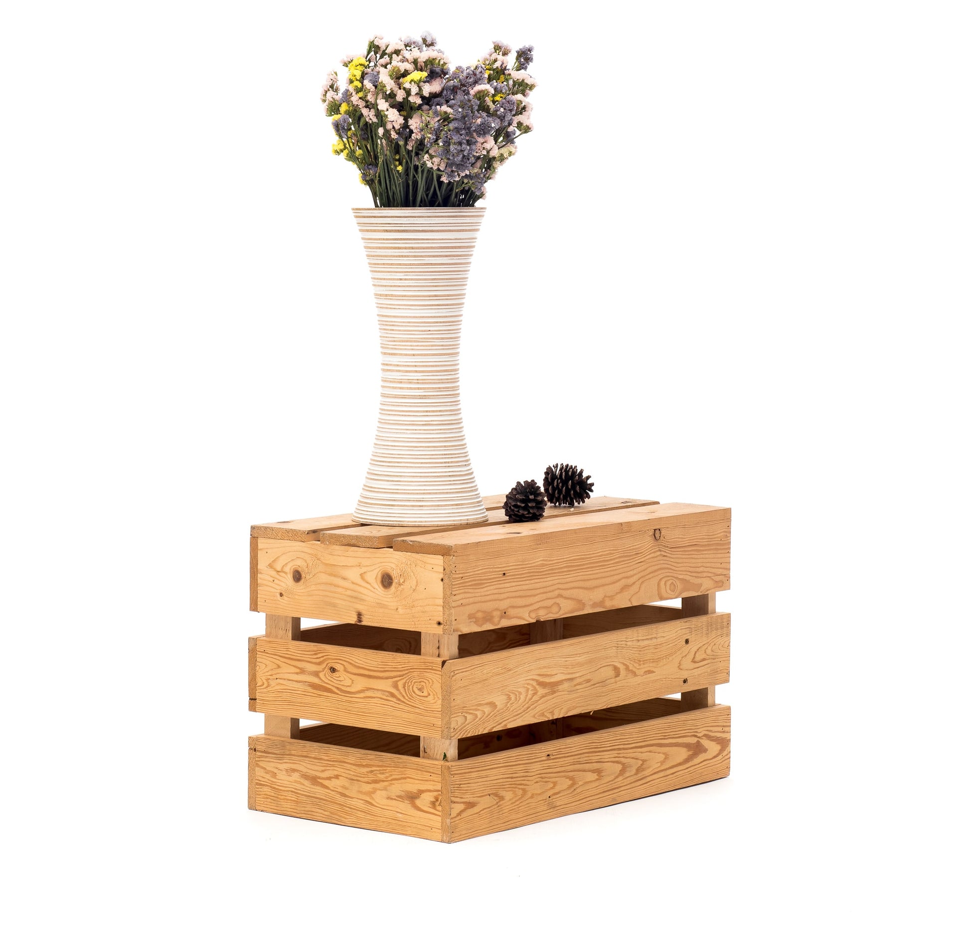 Compact Resin Vase – Stylish Waterproof Decorative Vase for Floor, Table or Shelf, white wash, 14 inches