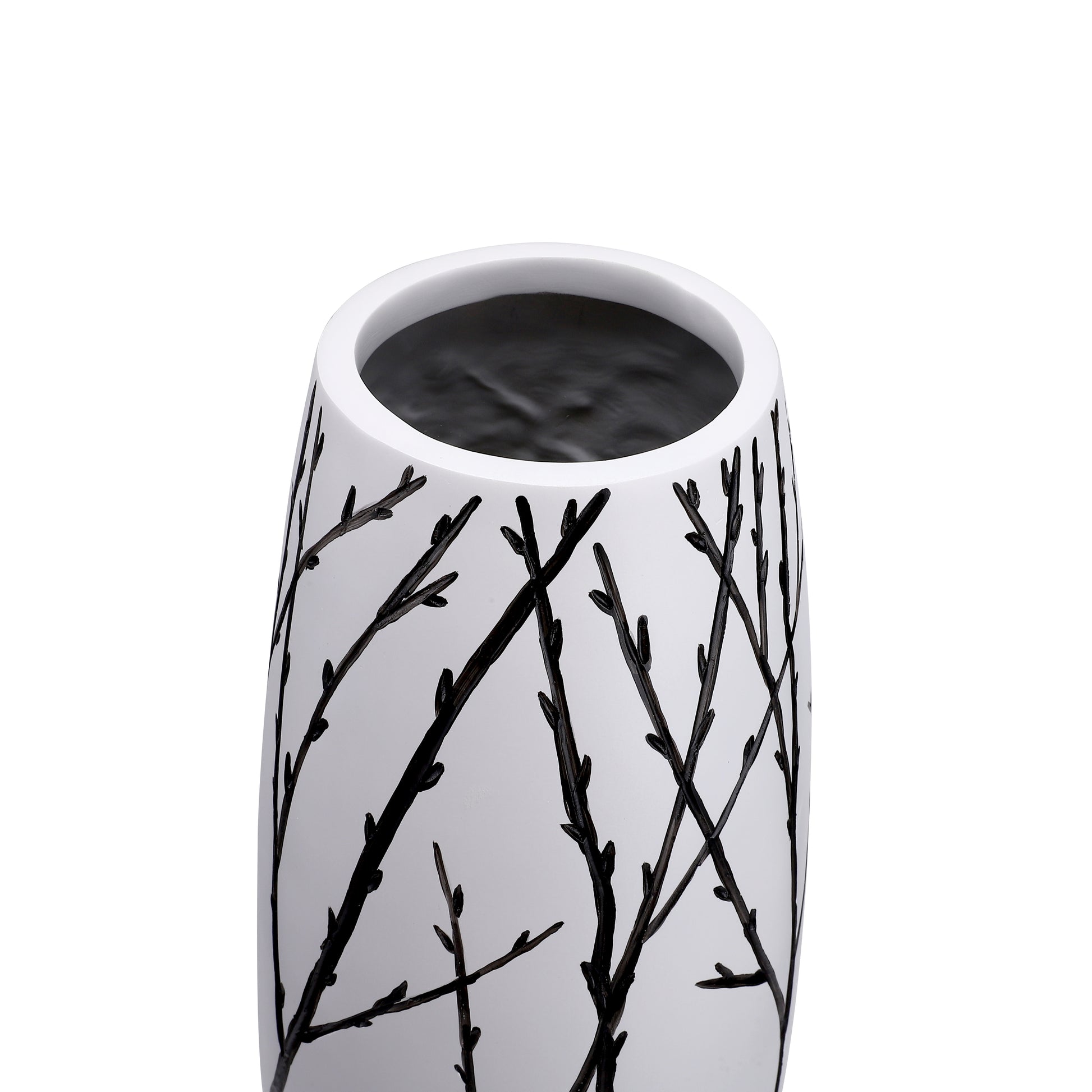 Large Resin Floor Vase – Stylish Waterproof Vase for Fresh & Dried Flowers, white, 26 inches
