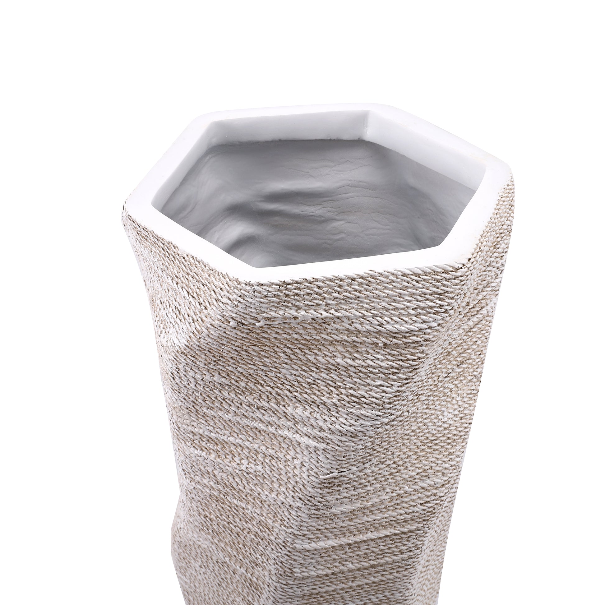 Large Resin Floor Vase – Stylish Waterproof Vase for Fresh & Dried Flowers, white, 23 inches