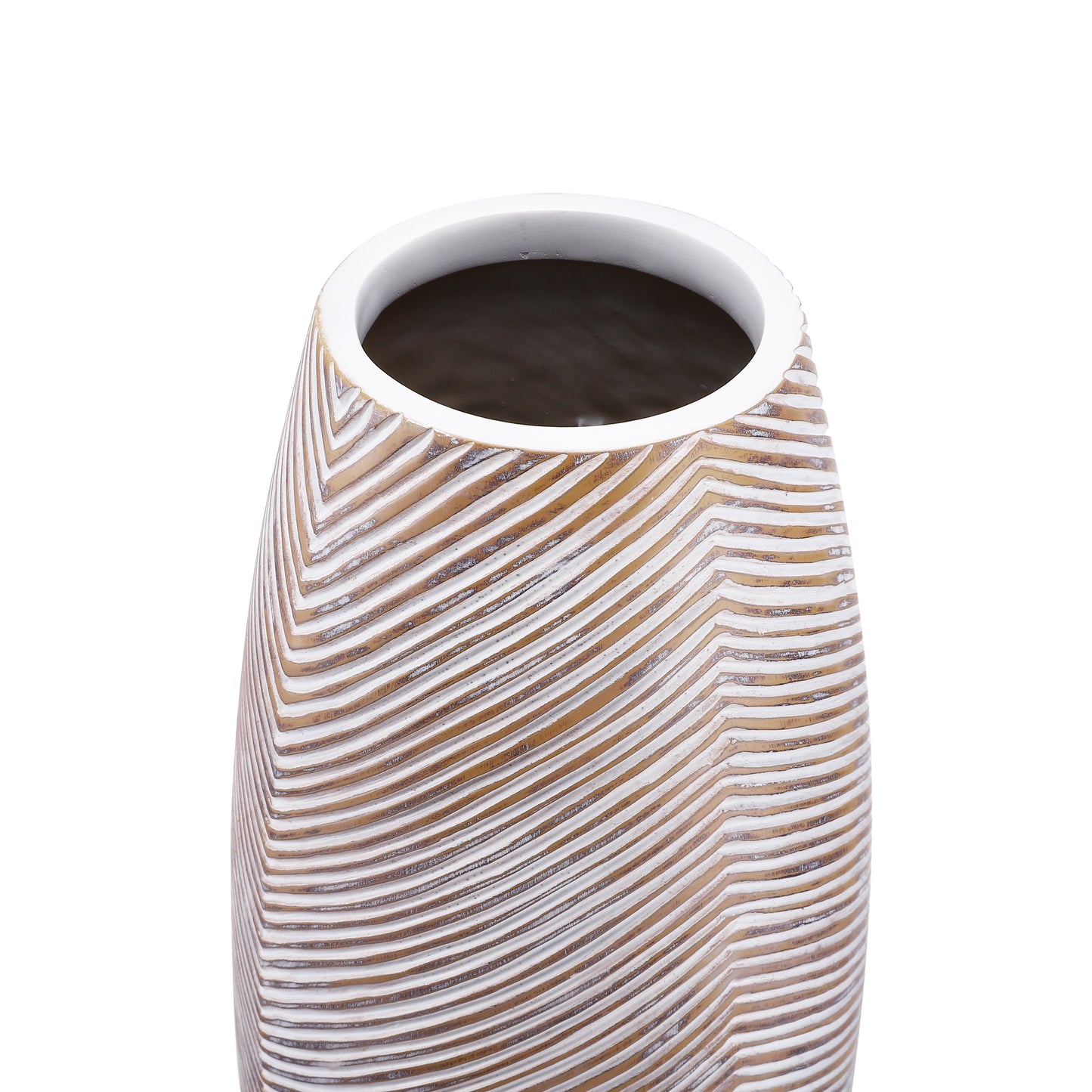 Large Resin Floor Vase – Stylish Waterproof Vase for Fresh & Dried Flowers, white wash, 32 inches