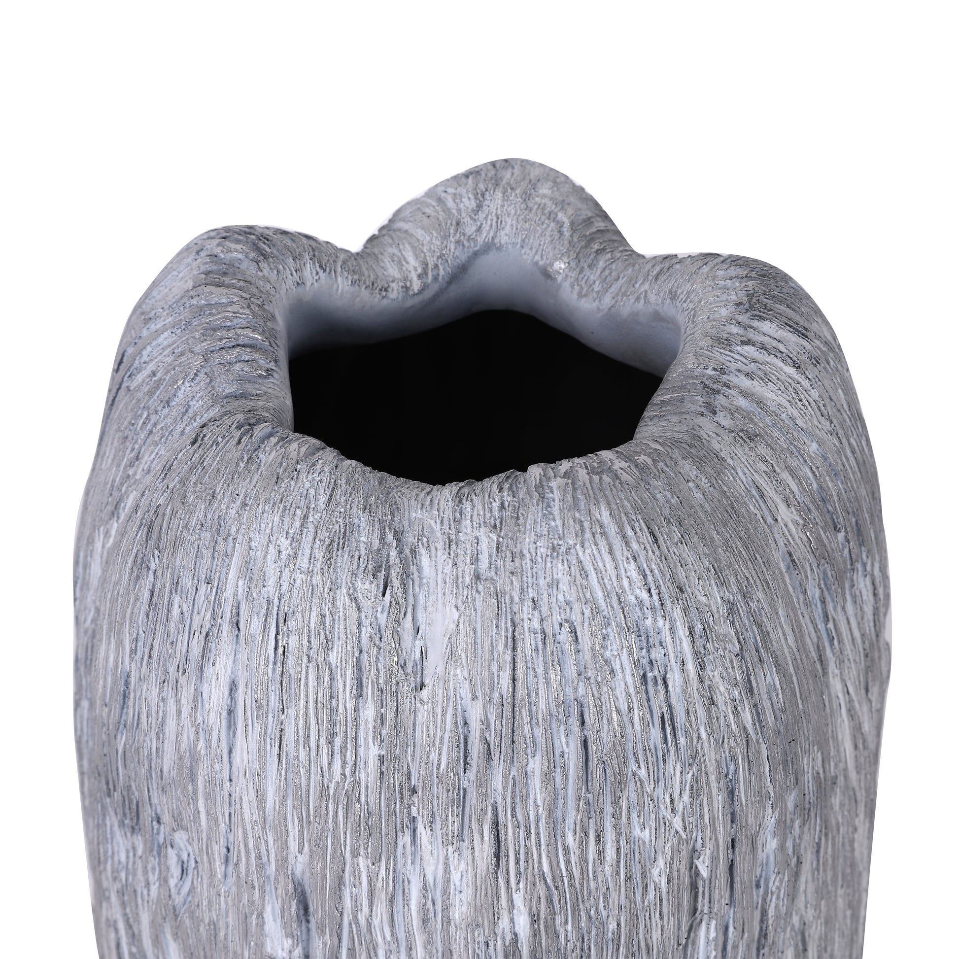 Large Resin Floor Vase – Stylish Waterproof Vase for Fresh & Dried Flowers, silver, 36 inches